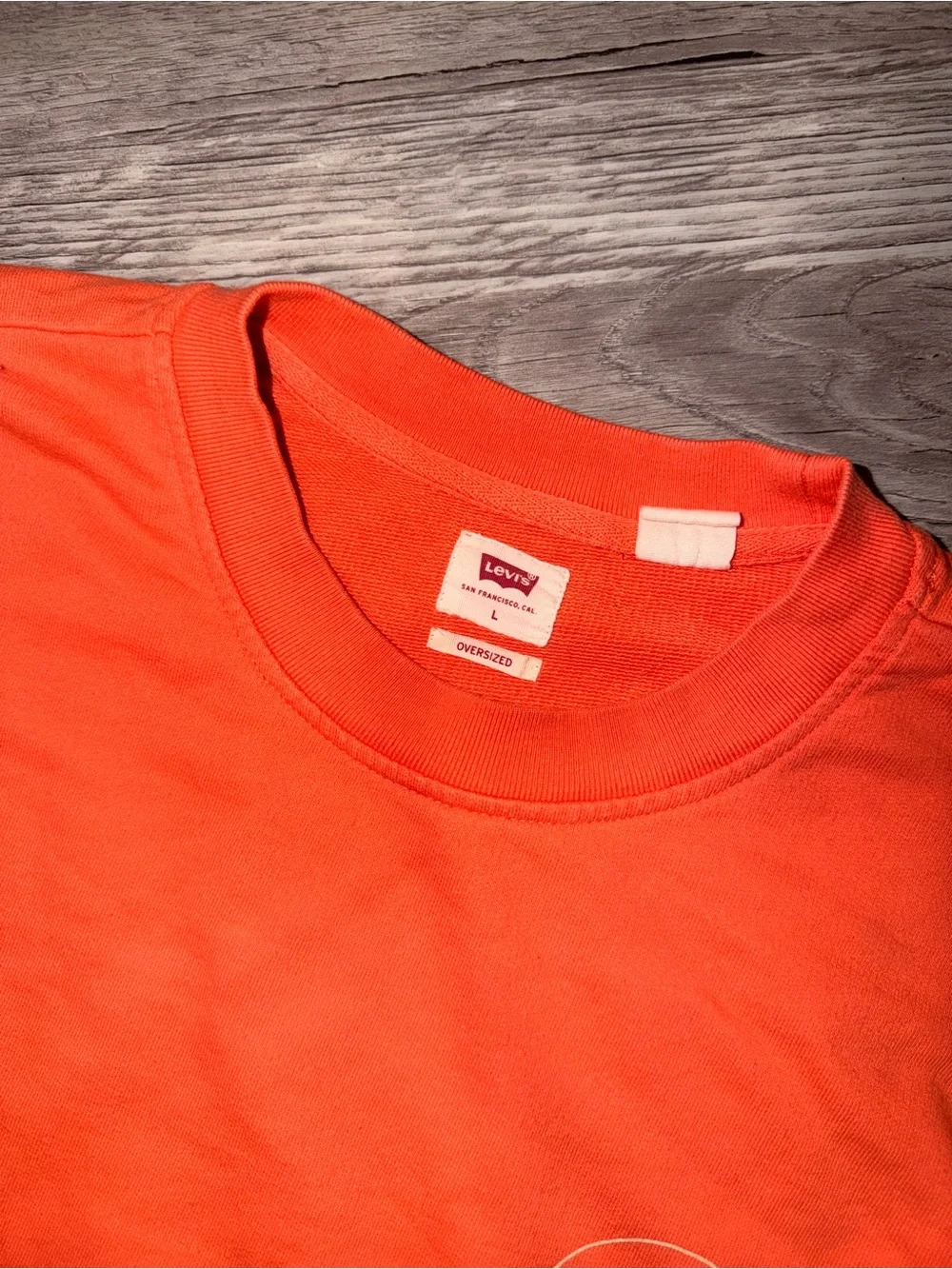 Levi's Orange Men's Oversized Crewneck Sweatshirt